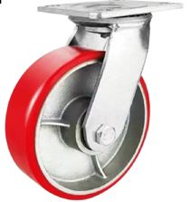 RUEDA GIRATORIA INDUSTRIAL PESADO RUP108 (ROJO 8 – 430KG)